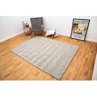 Mos Rugs Diva Rug Wool Viscose Floor Area Carpet 155 x 225cm Silver BDIVA-SILVER