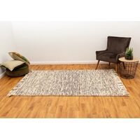 Mos Rugs Dolly Rug Twisted Wool Floor Area Carpet 155 x 225cm Brown Blue BDOLLY-BRNBLUE
