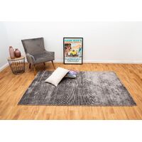 Mos Rugs Hampton Rug Viscose Wool Floor Area Carpet 155 x 225cm Grey White BHAMP-GREYWHT