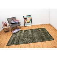 Mos Rugs Hampton Rug Viscose Wool Floor Area Carpet 155 x 225cm Green White BHAMP-GRNWHT