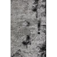 Mos Rugs Lucas Rug Shag Floor Area Carpet 155 x 225cm Silver Black BLUCAS-SILVERBLACK