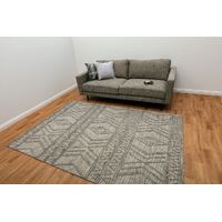 Mos Rugs Anita Rug Hypo-allergenic Wool Floor Area Carpet 155 x 225cm Grey BANIT10205-GREY