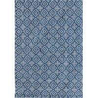 Mos Rugs Bellevue Rug  Wool Hand Woven Floor Area Carpet 155 x 225cm Blue BBELL-BLUE
