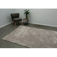 Mos Rugs Koko Rug Shaggy Super Soft Floor Area Carpet 155 x 225cm Taupe BKOKO-TAUPE
