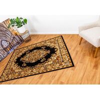 Mos Rugs Allure Rug Traditional Floor Area Carpet 160 x 215cm Black B17135-500