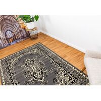 Mos Rugs Allure Rug Traditional Floor Area Carpet 160 x 215cm Silver Grey B17135-580