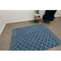 Mos Rugs Bellevue Rug Wool Floor Area Carpet 200 x 290cm 560 Blue CBELL560-BLUE