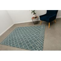Mos Rugs Bellevue Rug Wool Floor Area Carpet 200 x 290cm 560 Grey Teal CBELL560-GRYTEAL