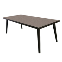 Industrial Outdoor Concrete Dining Table with Charcoal Frame 2120mm x 910mm 