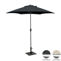 Black Market Umbrella 2700mm Hexagonal Aluminium / Polyester Umbrella Outdoor Furniture