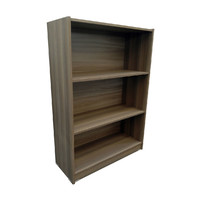  3 Shelf Bookcase Bookshelf 119cm x 83cm x 33cm Melamine Ceramic
