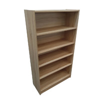Budget 5 Shelf Bookcase 1495mm x 830mm x 336mm Melamine Bookshelf Natural Oak DB 8