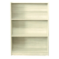  3 Shelf Bookcase Bookshelf 1190mm x 830mm x 336mm Melamine Natural Oak DB 4