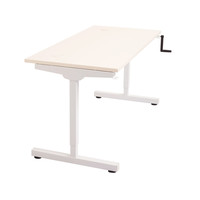 Rapidline Open Workstation Desk Manual Height Adjustable Triumph White TMA187