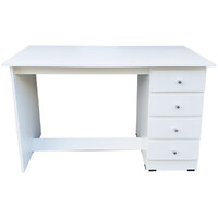 Student Study Desk for Home Office 1200mm Wide + 4 Drawers Writing Table Furniture  White