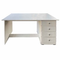 Student Study Desk for Home Office 1200mm Wide + 4 Drawers Writing Table Furniture  Antique White SD 6