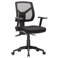 Style Ergonomics Office Chair AFRDI Rated Medium Back 3 Lever Ergonomic Expo Black EXPO-LC-MB