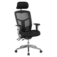 Style Ergonomics Multi Shift Seating High Back Chair with Head Rest Oyster Black OYEX1-H