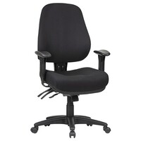 Style Ergonomics Multi Shift Seating Medium Back Chair Logan Black LOGAN-L