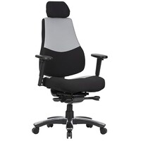 Style Ergonomics Multi Shift Seating High Back Chair 160kg AFRDI Cert Black Grey Ranger
