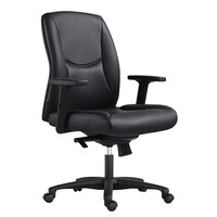 Style Ergonomics Executive Seating Low Back Chair Black PU HILTON-L