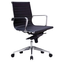 Style Ergonomics Executive Seating Adjustable Low Back Chair Black PU WEB-LB