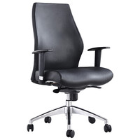 Style Ergonomics Executive Seating Adjustable Medium Back Chair Black PU OHIO-L
