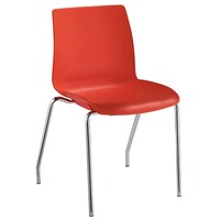 Style Ergonomics Student Classroom Seating Red White or Black Plastic Chair POD 4 Leg