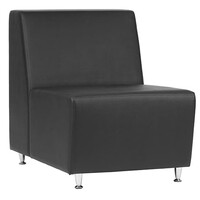 Style Ergonomics Visitors Chair Lounge Seating 1 Seater Black PU BLITZ-B