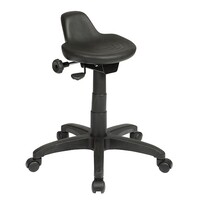 Style Ergonomics Industrial Stool Mobile Chair Adjustable Seating Black State ST006