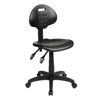 Style Ergonomics Industrial Stool Mobile Chair Adjustable Seating Black State ST007