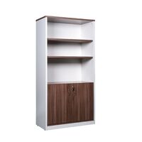 Office Half Door Lockable Cupboard Premier Book Shelf Cabinet 1800mm H x 900mm W Casnan White