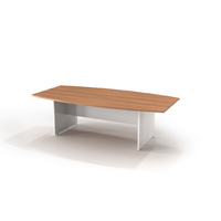 Boardroom Conference 2400 x 1200mm Premier Office Furniture Meeting Table Virginia Walnut White