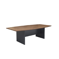 Boardroom Conference 2400 x 1200mm Premier Office Furniture Meeting Table Regal Walnut and Charcoal