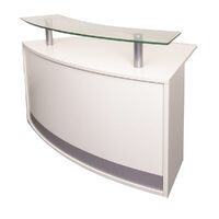 Rapidline Modular Reception Desk Front Office Counter Module 2 Low Unit MOD2 NW
