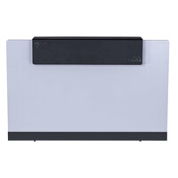 Rapidline RC1809 Reception Counter Desk Brilliant White / Black Powder Coat