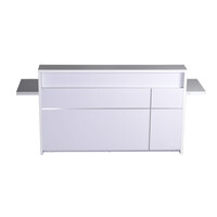 Rapidline 5-0 Reception Counter Desk Gloss White Veneer