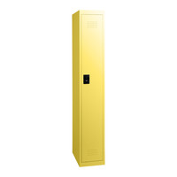 Statewide Metal Locker Office Storage Cabinet Steel School Lockable 1 Door 300mm W 1800mm H 450mm D SL1 Yellow