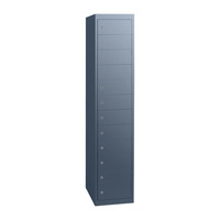 Statewide Metal Locker Office Storage Cabinet Steel School Lockable 12 Door 300mm W 1800mm H 450mm D SL12 Charcoal