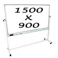 Whiteboards Direct Mobile Whiteboard Double Sided 1500 x 900mm Pivoting Commercial Magnetic Writing Board