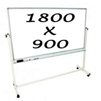 Whiteboards Direct Mobile Whiteboard Double Sided 1800 X 900mm Pivoting Commercial Magnetic Writing Board