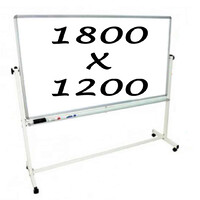 Whiteboards Direct Mobile Whiteboard Double Sided 1800 X 1200mm Pivoting Commercial Magnetic Writing Board