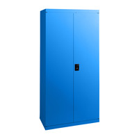 Statewide Stationery Cupboard Steel 1850mm High Adjustable 3 Shelves 2 Door Lockable Cabinet Economy Blaze Blue