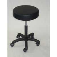 Chairlink Mobile Round Stool Standard Chair Height with Gas Lift Mechanism Black
