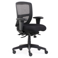 Office Chair Mesh Back Support With Arms YS Design Furniture Seating Miami II Black YS113A