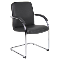 Visitors Chair with Arms Medium Back Office Furniture Seating YS Design Black YS112