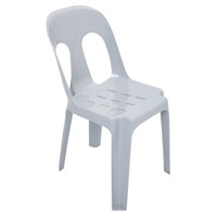 Rapidline Outdoor Event Chair Plastic Stackable Lightweight 150Kg Rating Pipee Grey