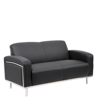 Visitors 2 seater Lounge Reception Seat Office Furniture Seating YS Design Sienna Black YS902