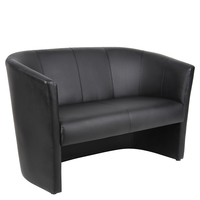 Visitors 2 Seater Lounge Reception Seat Office Furniture Seating YS Design Tub Black YS900-2