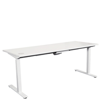 Sit to Stand Metal Desk Computer Workstation White Frame White Top 1500 (L) x 750 (W) x 720-1160mm (D) YSSSE2-15